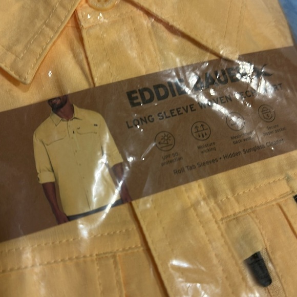 NWT Eddie Bauer Long Sleeve Shirt Men’s Large 42-44 Woven Tech Shirt New - Picture 3 of 6